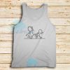 Rick and Morty Black and White Tank Top Cartoon Comedy S - 2XL