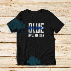 Blue Lives Matter Vintage Letters T-Shirt