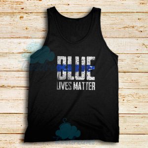 Blue Lives Matter Vintage Letters Tank Top