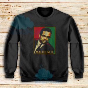 Malcolm X Retro Photo Sweatshirt