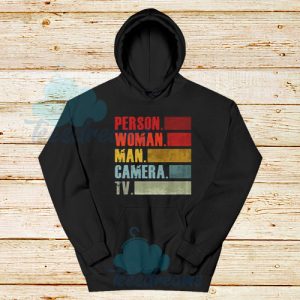 Colored Person Woman Man Hoodie Camera Tv Size S – 3XL