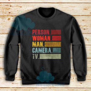 Colored Person Woman Man Sweatshirt Camera Tv Size S – 3XL