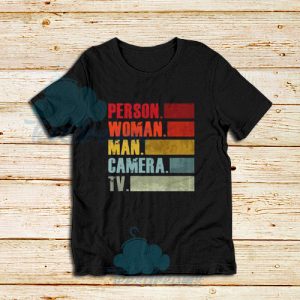 Colored Person Woman Man T-Shirt Camera Tv Size S – 3XL