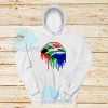Dripping Lips Flag Hoodie African American Tee Size S - 3XL