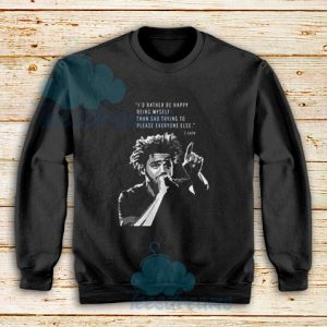 J Cole Quotes Being Myself Sweatshirt American Rapper Size S - 3XL