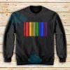 Rainbow Barcode Sweatshirt Pride DNA Merch Size S - 3XL