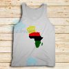 The African Flag Continent Tank Top Black Power Tee Size S - 2XL