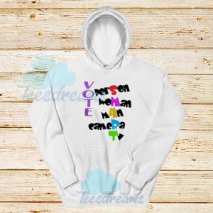 Vote Person Woman Man Hoodie Camera Tv Size S – 3XL