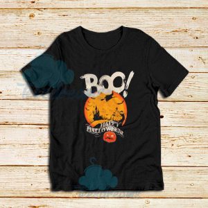 Boo Happy Halloween T-Shirt For Unisex