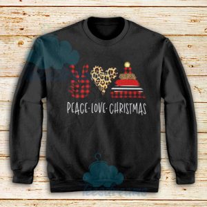 Peace Love Christmas Sweatshirt For Unisex