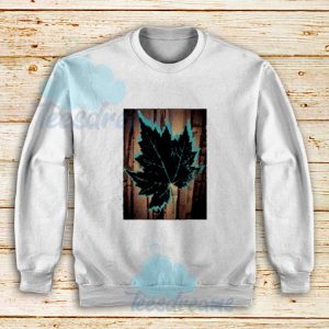 Black Leaf Design Sweatshirt For Unisex - teesdreams