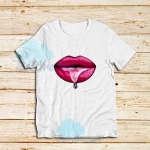 Drooling Lips Design T-Shirt For Unisex - teesdreams.com