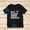 Eat Sleep Swim Design T-Shirt For Unisex - teesdreams.com