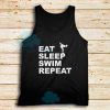 Eat Sleep Swim Design Tank Top For Unisex - teesdreams.com