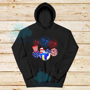 Volleyball American Flag Hoodie For Unisex - teesdreams.com