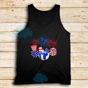 Volleyball American Flag Tank Top For Unisex - teesdreams.com