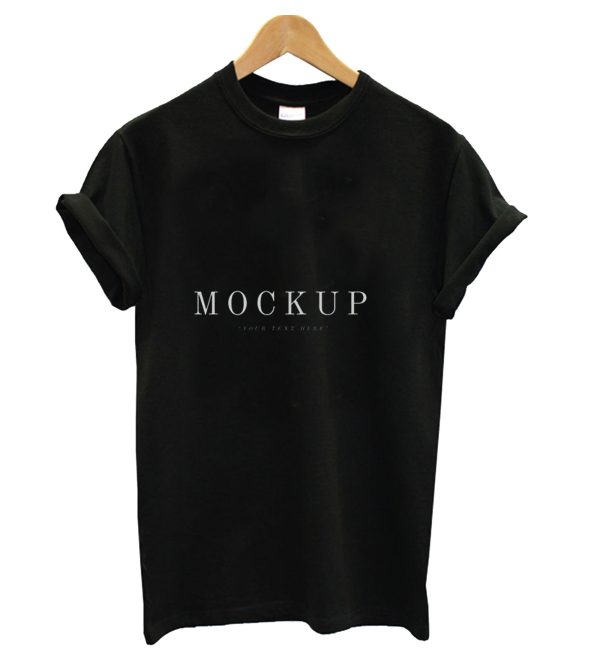 Simple black men's tee mock T-Shirt