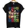 Justice League Character Panels Boy’s Black T-shirt