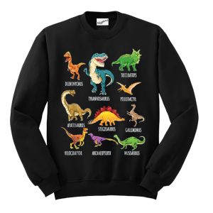 Types Of Dinosaurs Identification Sweatshirt